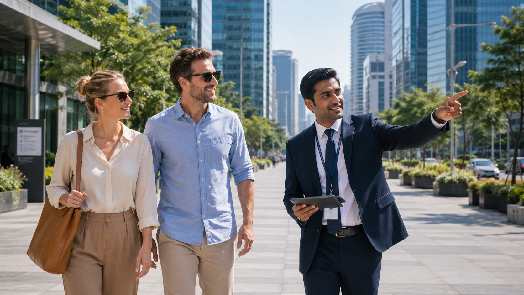 City orientation look-and-see tour — destination consultant guiding expatriates around their new city